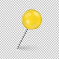 3d pin tack, pinned pushpin, stationery needle Royalty Free Stock Photo