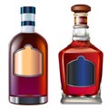 Realistic colorful alcohol bottles Royalty Free Stock Photo