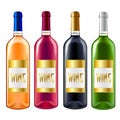 Realistic colorful alcohol bottles Royalty Free Stock Photo