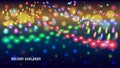 Realistic colorful light holiday garlands Royalty Free Stock Photo