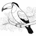 Colorful Toucan Coloring Page For Bird Lovers