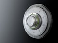 Realistic combination safe lock. Isolated black background. 3d Illustration