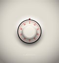 Realistic combination safe lock plastic element on white background. Red round scale. Vector icon or design element Royalty Free Stock Photo
