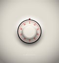 Realistic combination safe lock plastic element on white background. Red round scale. Vector icon or design element Royalty Free Stock Photo