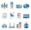 Realistic Communication and Busines Icons