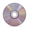 Realistic compact disc on white background. Royalty Free Stock Photo