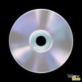 Realistic compact disk or laser disc, isolated on black background. CD mockup. Information carrier. Media technology. Musical