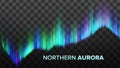 Realistic Composition Of Northern Aurora Vector