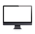 Realistic Computer front view. Monitor - stock vector