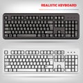 Realistic computer keyboard vector