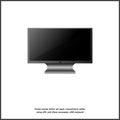 Realistic computer monitor, TV LSD. Various modern electronic gadget illustration on white isolated background. Layers grouped Royalty Free Stock Photo