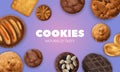 Realistic Cookies Composition