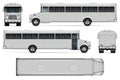 Realistic correction bus vector illustration