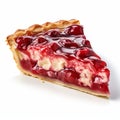 Realistic Cranberry Cheese Pie Slice With Dream-like Quality Royalty Free Stock Photo