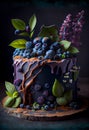 Realistic creative fruit cake