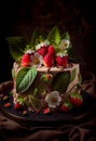 Realistic creative fruit cake