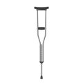Realistic crutch adjusting aluminum medical device for additional support. Telescopic ergonomic cane