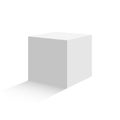 Realistic Cube Icon Image. 3d Box Vector Illustration