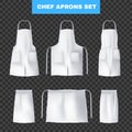 Realistic Culinary Chef Aprons Icon Set Royalty Free Stock Photo