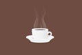 Realistic Cup of steaming coffee. Vector illustration Royalty Free Stock Photo
