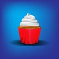 Realistic cupcake design. vector illustration