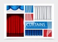 Realistic Curtains Composition