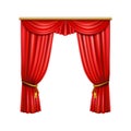 Realistic Curtains Illustration