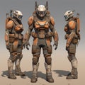 Realistic 3d Anime Character Design Of A Master Sergeant On Mars