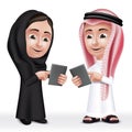 Realistic 3D Arab Kids Characters Boy and Girl