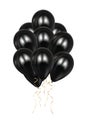 Realistic 3d black ballons Vector Illustration. Colorful glossy Ballon. Balloons set isolated mockup for anniversary, birthday