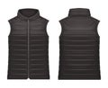 Realistic or 3d black vest jacket with zap