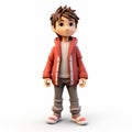 Realistic 3d Cartoon Child Model With Warm Tonal Range And Anime-inspired Style