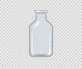 Realistic 3D chemical lab beaker, glass flask. Royalty Free Stock Photo