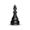 Realistic 3d Chess Black Queen. Vector