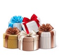 Realistic 3D Collection of Colorful Pattern Gift Box
