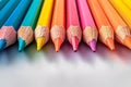 Realistic 3D colored pencils Vibrant set for back to school concepts