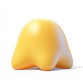 A realistic 3D design of iron gold Metaball shapes of objects. Golden Meteorites asteroids comets. Round ball spherical
