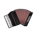 Realistic 3d Detailed Bayan Accordion with Keyboard. Vector Royalty Free Stock Photo