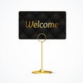 Realistic 3d Detailed Card Holder Welcome Concept Vip. Vector