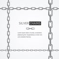 Realistic 3d Detailed Chain Frame Steel. Vector