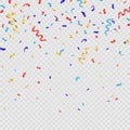 Realistic 3d Detailed Confetti Decoration Background. Vector Royalty Free Stock Photo