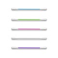 Realistic 3d Detailed Color Cotton Buds Set. Vector