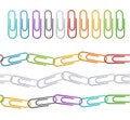 Realistic 3d Detailed Color Paperclip Line Set. Vector Royalty Free Stock Photo