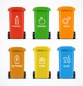 Realistic 3d Detailed Color Recycled Bin. Vector
