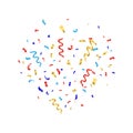 Realistic 3d Detailed Confetti Decoration Background. Vector Royalty Free Stock Photo