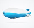 Realistic 3d Detailed Dirigible Isolated on a White Background. Vector