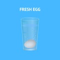 Realistic 3d Detailed Fresh Egg Concept Card Poster. Vector Royalty Free Stock Photo