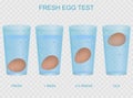 Realistic 3d Detailed Fresh Egg Test Concept Card Poster. Vector Royalty Free Stock Photo