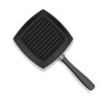 Realistic 3d Detailed Frying Pan with Handle . Vector