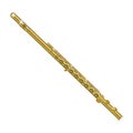 Realistic 3d Detailed Golden Classical Flute Musical. Vector